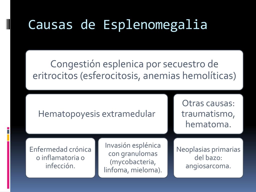 ¿Por qué la cirrosis causa esplenomegalia?